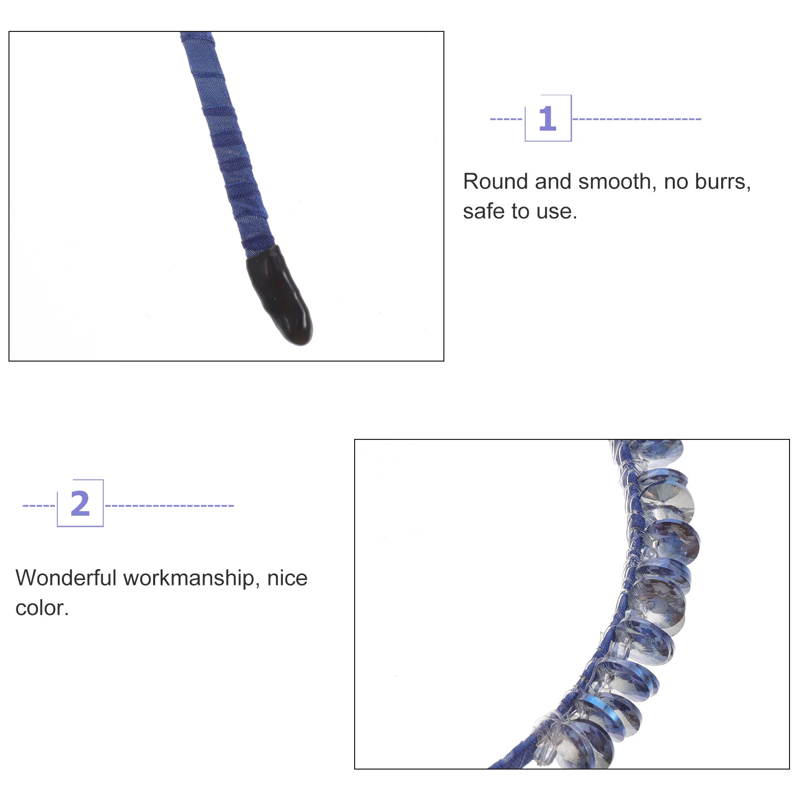 

Women Headband Rhinestone Alloy Decorative Hairband Lightweight Sky Blue Comfortable Fashion Elegant Hair Accessories For Girls