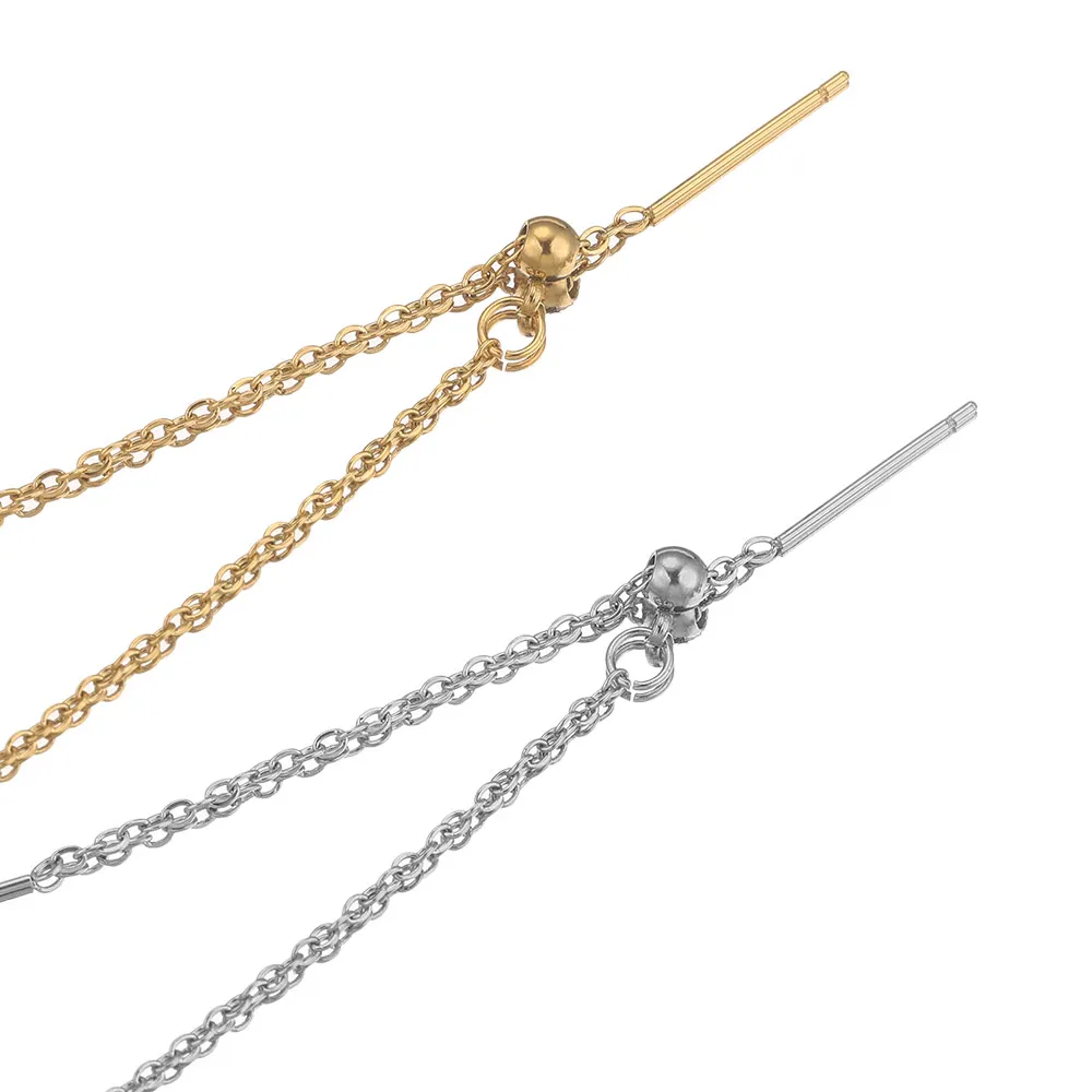 20 pezzi di perline con tappo in acciaio inossidabile per orecchini collana braccialetto creazione di gioielli fai da te oro Bail Bead Hanger Rings
