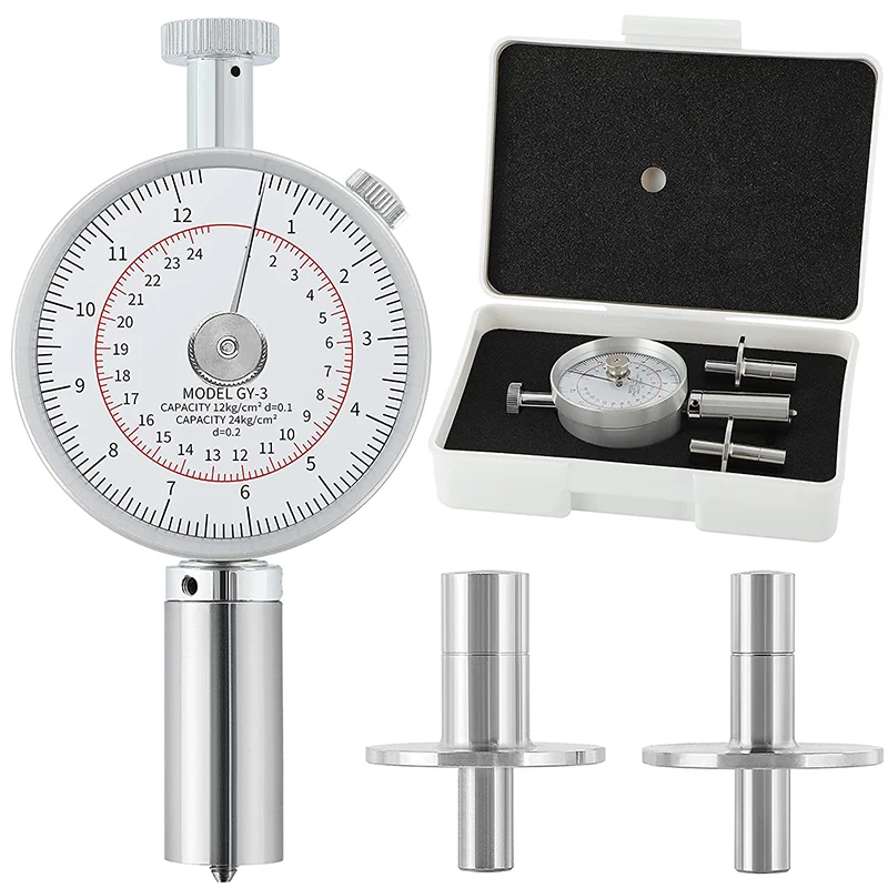 

New Fruit Sclerometer Penetrometer Fruit Hardness Testers Meter with 2 Measuring Heads For Determining Maturity Fruit GY-3