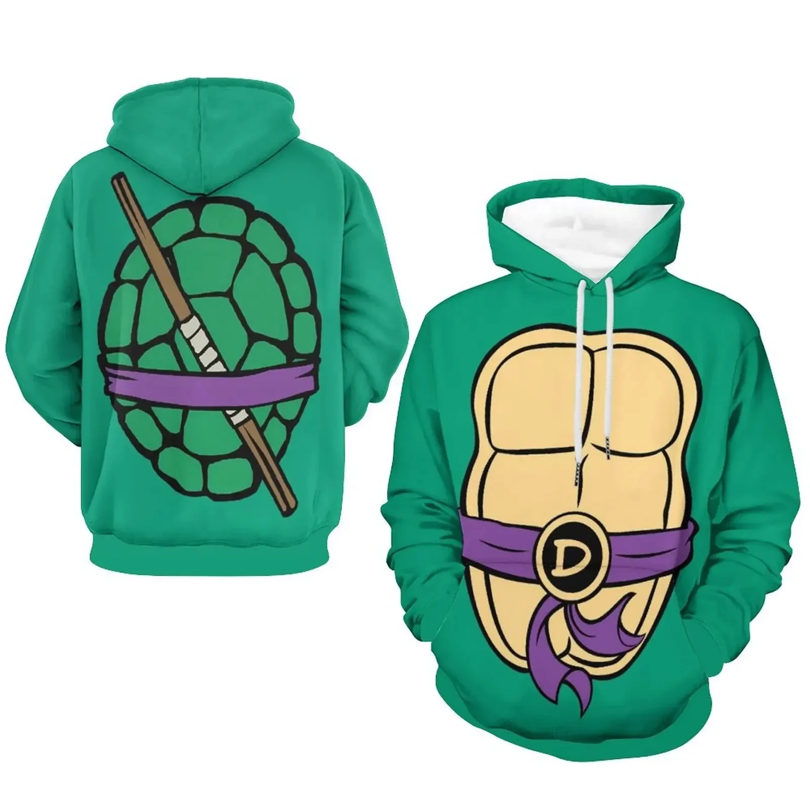 

Funny Anime Charater Cosplay Hoodies 3D Turtle Print Men's Clothing Street Harajuku Pullover Tops Autumn Daily Casual Sweatshirt