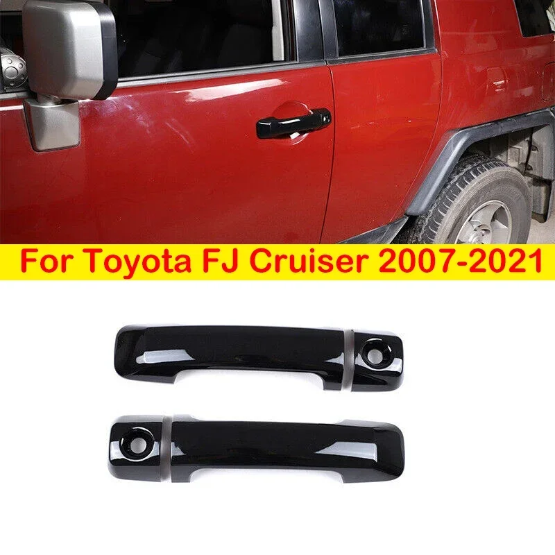 

Для Toyota FJ Cruiser 2007-2021 гг. Автомобильная внешняя дверная ручка, молдинг, накладка, наклейка, рамка, декор, карбон, черный, серебристый, авто