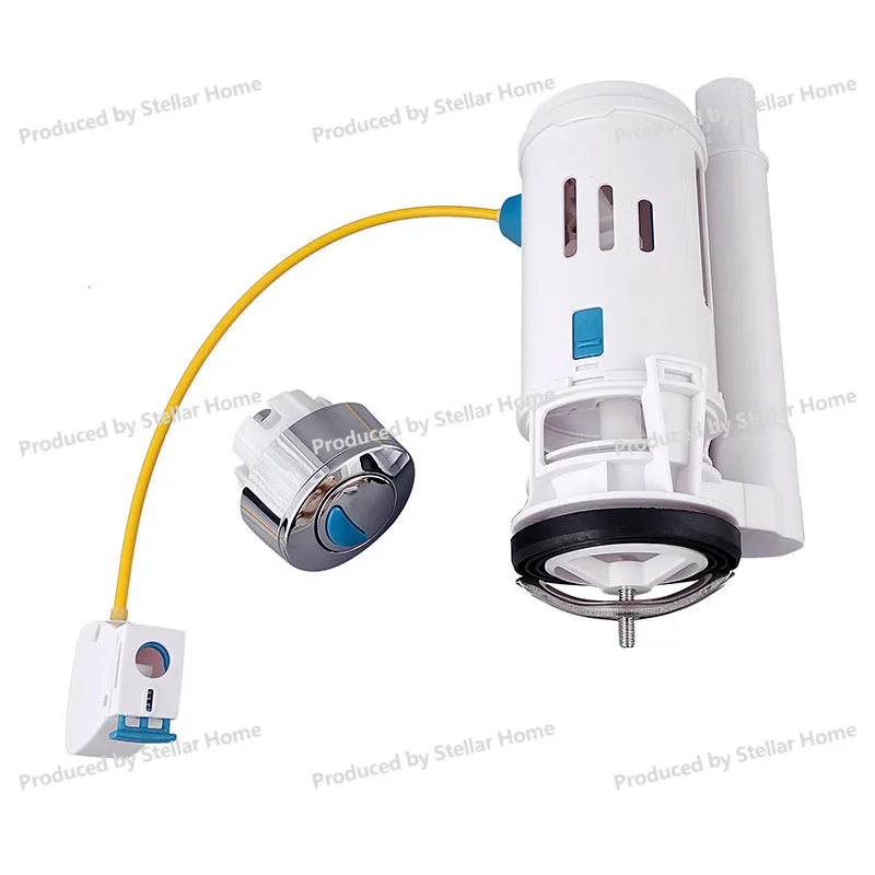 

Классический сливной клапан для унитаза, с боковым управлением проводным тросом, двухрядный слив, аксессуары для унитазного бачка, универсальный сливной клапан