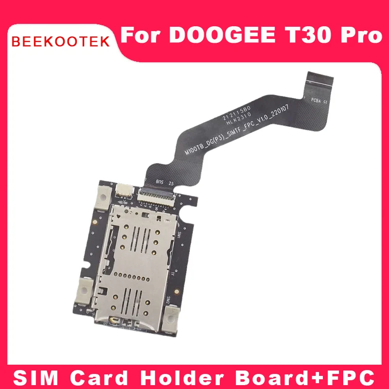 

New Original DOOGEE T30 Pro SIM Card Holder Board With Transfer Cable Flex FPC Accessories For DOOGEE T30 Pro Smart Phone