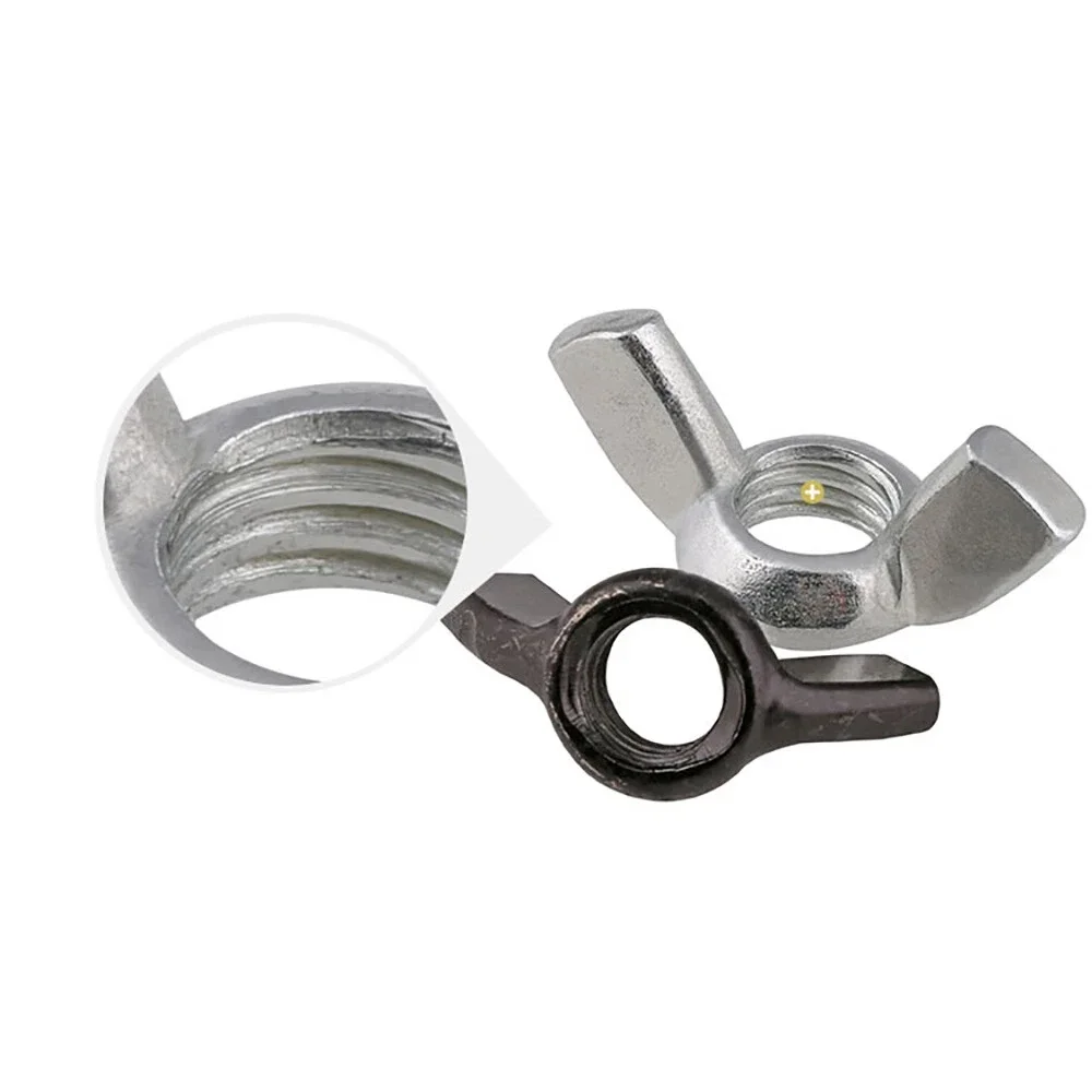 1～10個入り ウィングナット 調整用蝶ナット 手動締め付け式蝶ナット M3 M4 M5 M6 M8 M10 M12 白亜鉛メッキ/黒