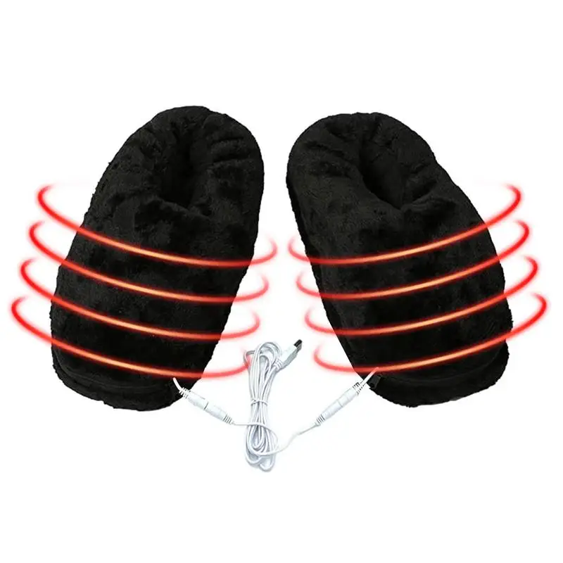 Heating Slippers For Men Women Usb Foot Warmer Fast Heated Boots Warm Winter Christmas Gift Slipper Household Accessories