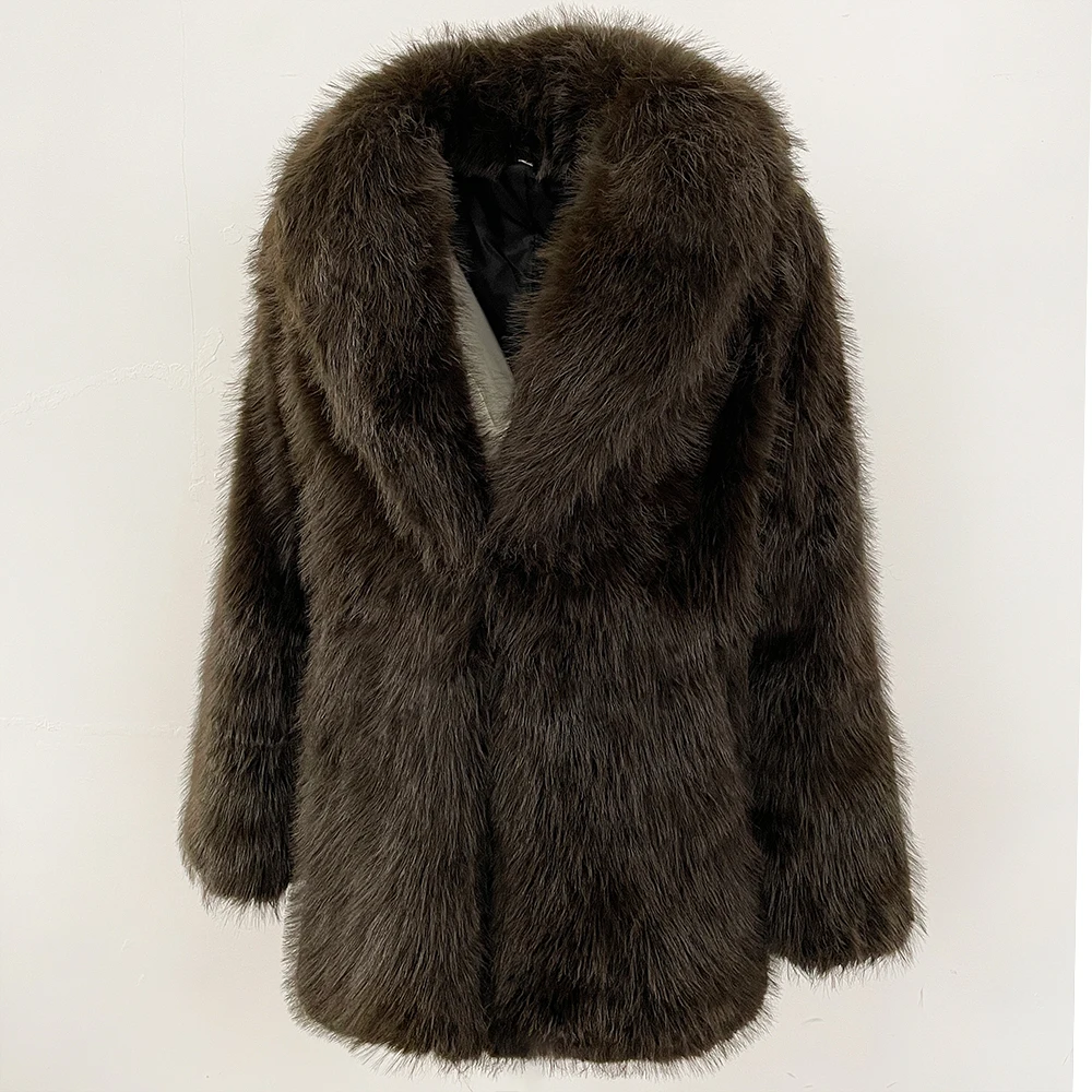 Fur Coat Eco-friendly Women 2025 Autumn Winter New Fashion Faux Fur Coat Female Belt Fur Fluffy Jacket Fake Fur Outerwear Spring