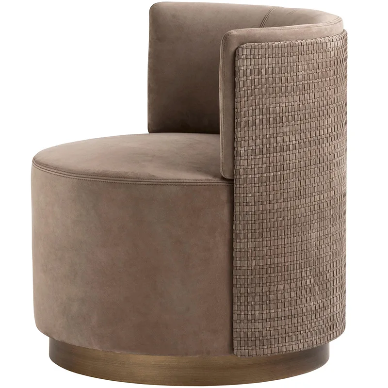 Nordic living room single sofa chair light luxury rotating makeup chair reception negotiation tea chair