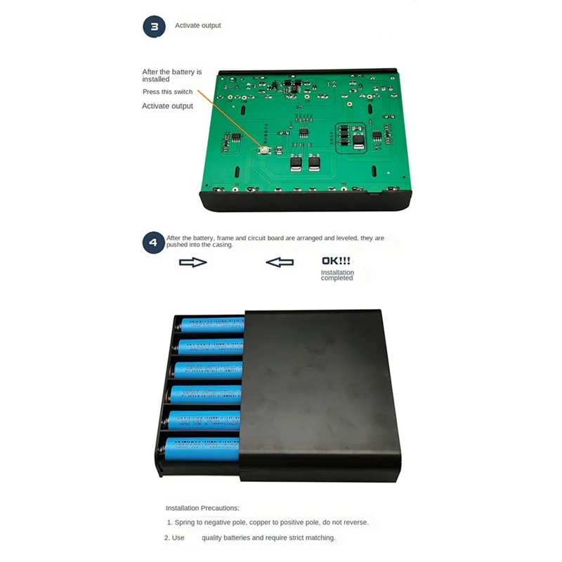 Caja de fuente de alimentación UPS, salida USB 5V 9V 12V, batería DIY 18650 para módem enrutador inalámbrico DVR duradero