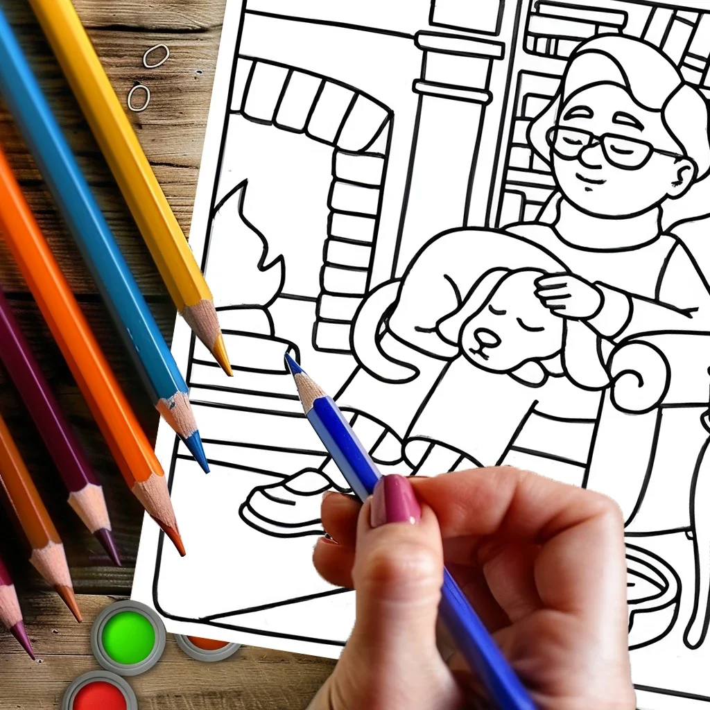 Gezellig hondenkleurboek voor volwassenen |   28-pagina's kleurboek, tekenbenodigdheden voor Kerstmis, Thanksgiving