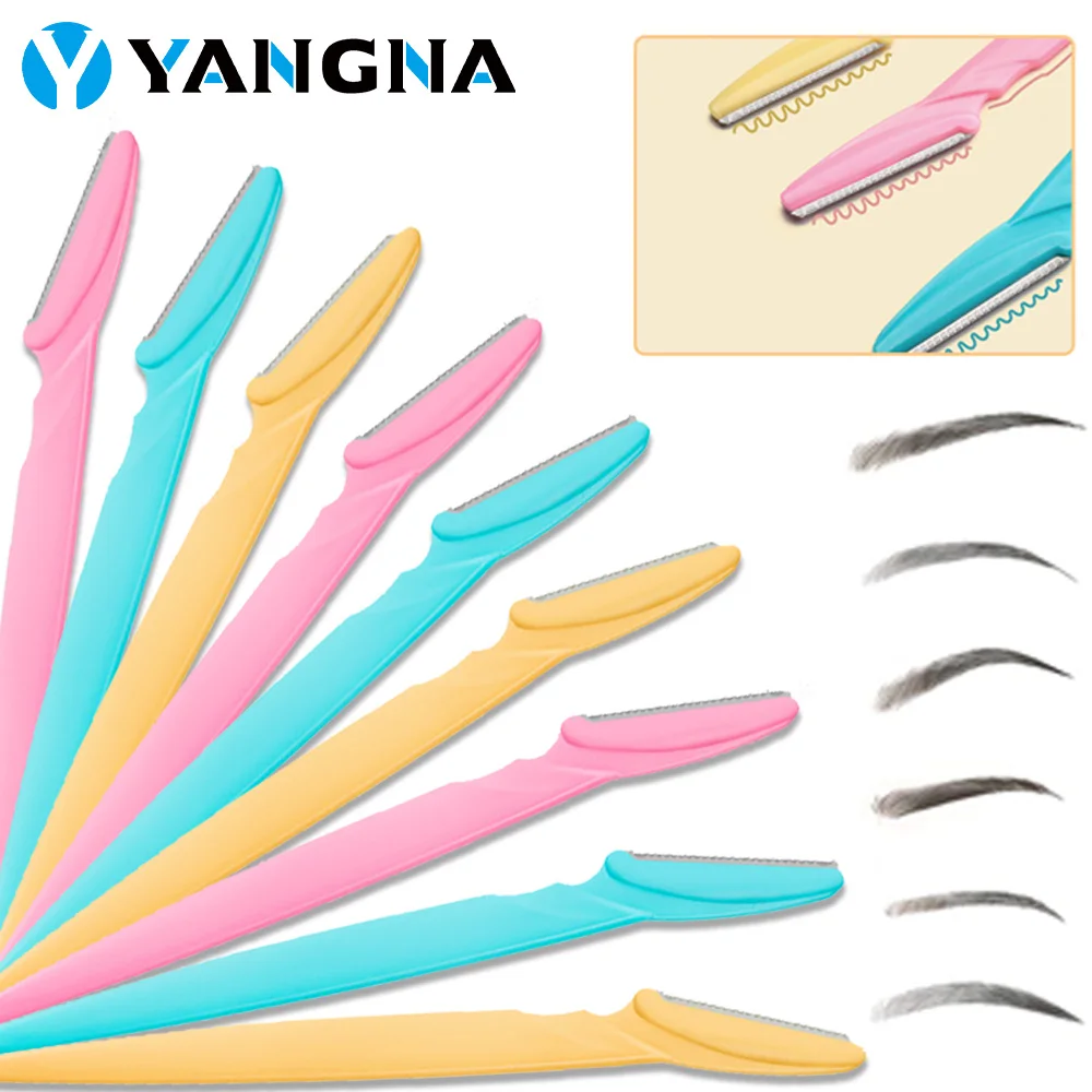 10/20/50/100Pcs Eyebrow Trimmer Eyebrow Razor Women Face Razor Hair Remover Blades Shaver Sharp Portable Makeup Tool Accessories