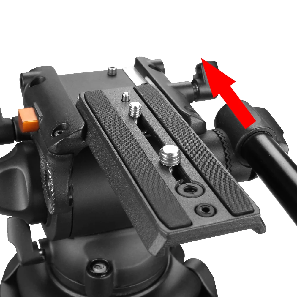 E-IMAGE GH03+760AT Professional 75mm Bowl Light Weight Aluminium Video Tripod view 6