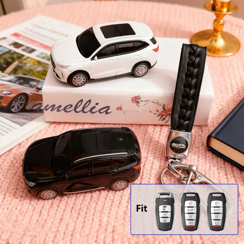 

Интересный чехол для ключей Haval H6, Стайлинг автомобиля для Jolion Joico Jollein F7 H6 Jolyon F7H Dargo, брелок с дистанционным управлением и умным ключом