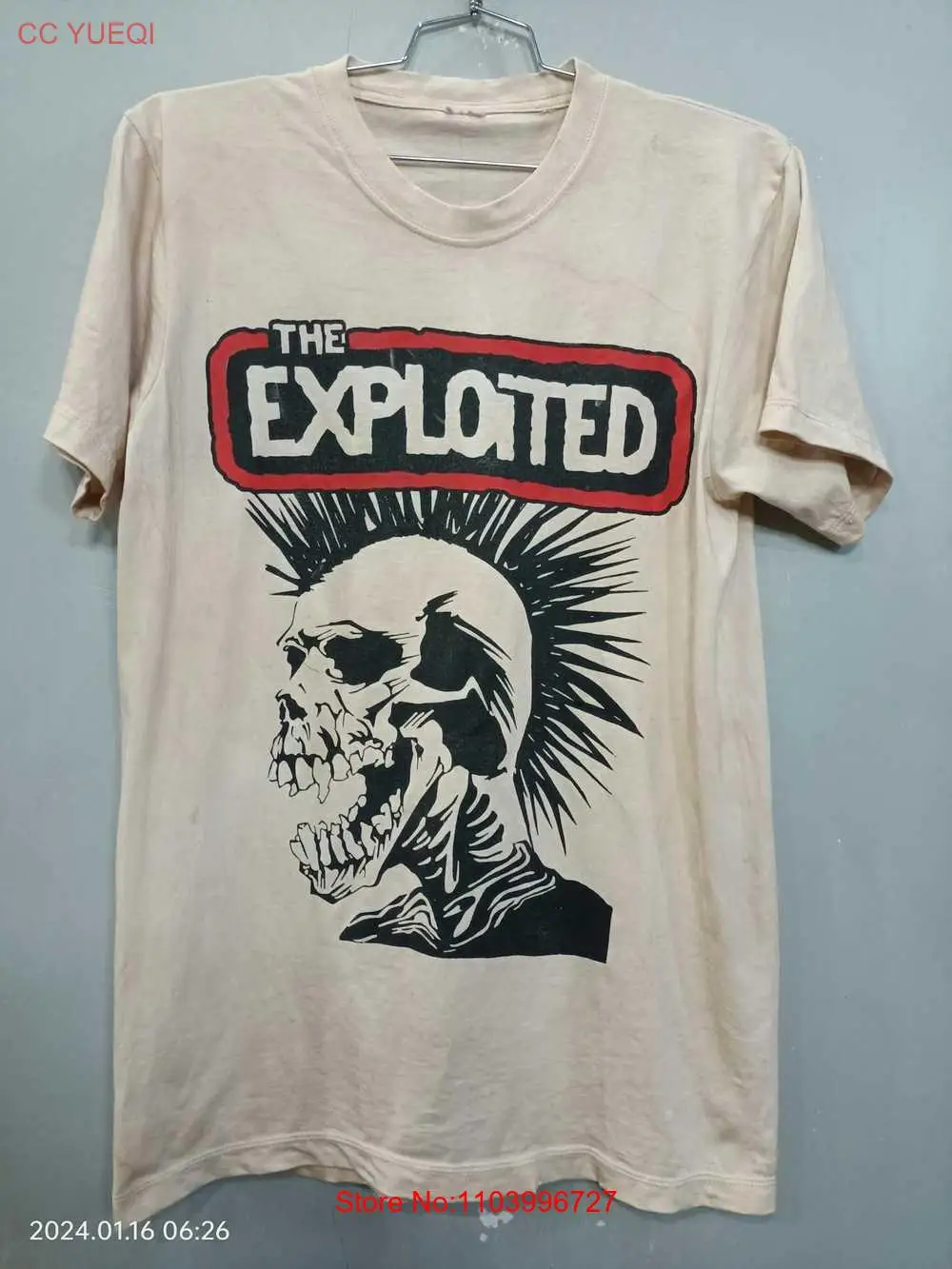 Band Tees × Rock T Shirt × The Exploited Bootleg t-shirt Punk AN36296