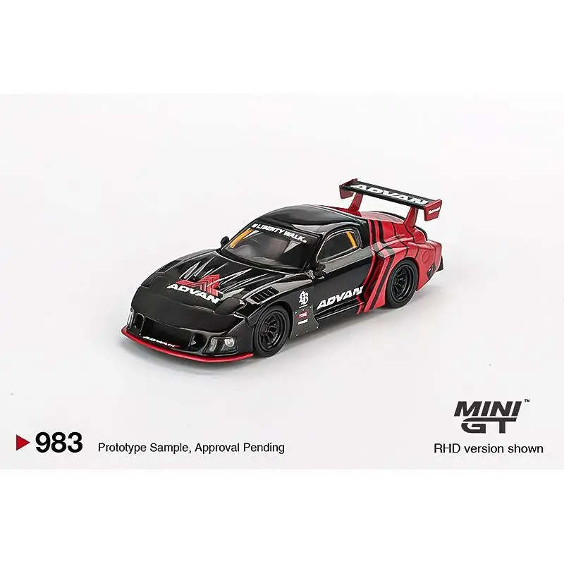 

MINIGT 1:64 Mazda RX7 Advan Alloy Car Model Simulation Car Model Collection Ornament MGT00983