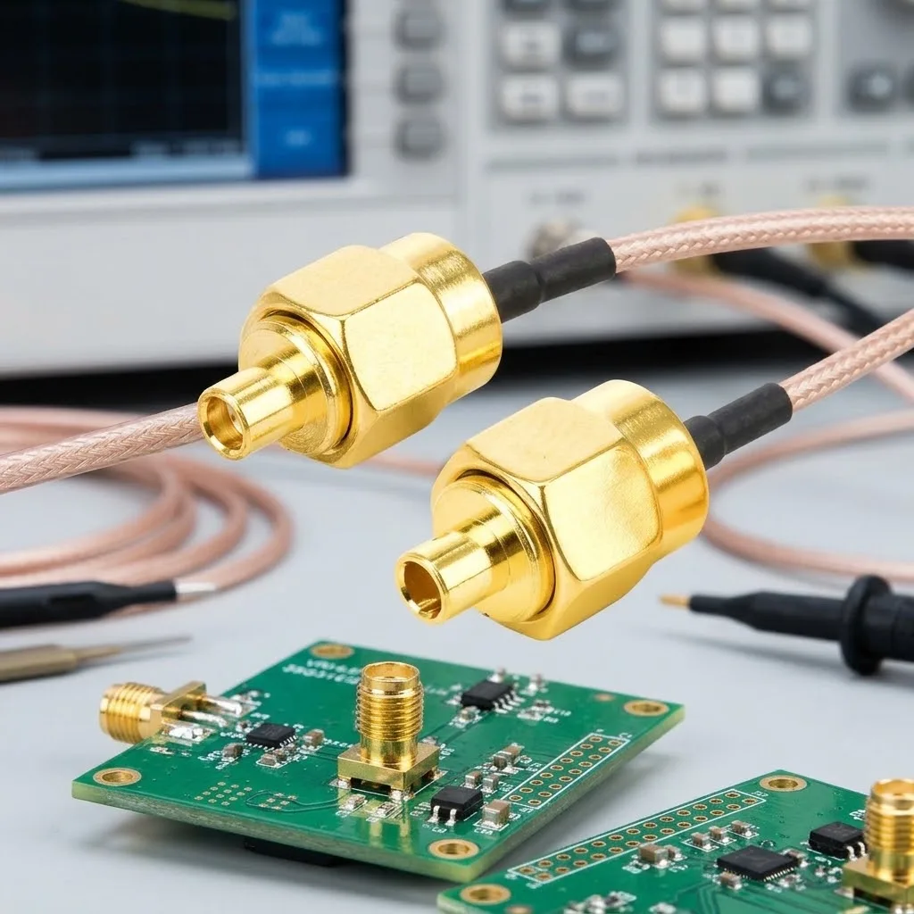 RG405 Cable RF Connector Coaxial Converter Straight Semi-steel Semi-flexible Wire Adapter SMA-JB2