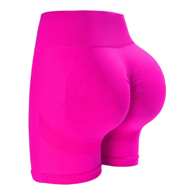 

A Top-notch Fitness Garment This Sports Yoga Short with Mid-rise Seamless Feature and Hip Massage Suits Spin Bike Sessions Well