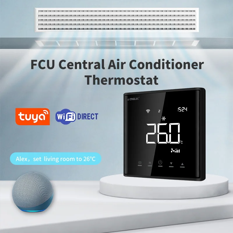 Draadloze Ventilator Coil Thermostaat Hvac Ventilator Coil Smart Wifi Digitale Kamer Thermostaat Modbus Thermostaat Controller Voor Ventilator Coil Unit