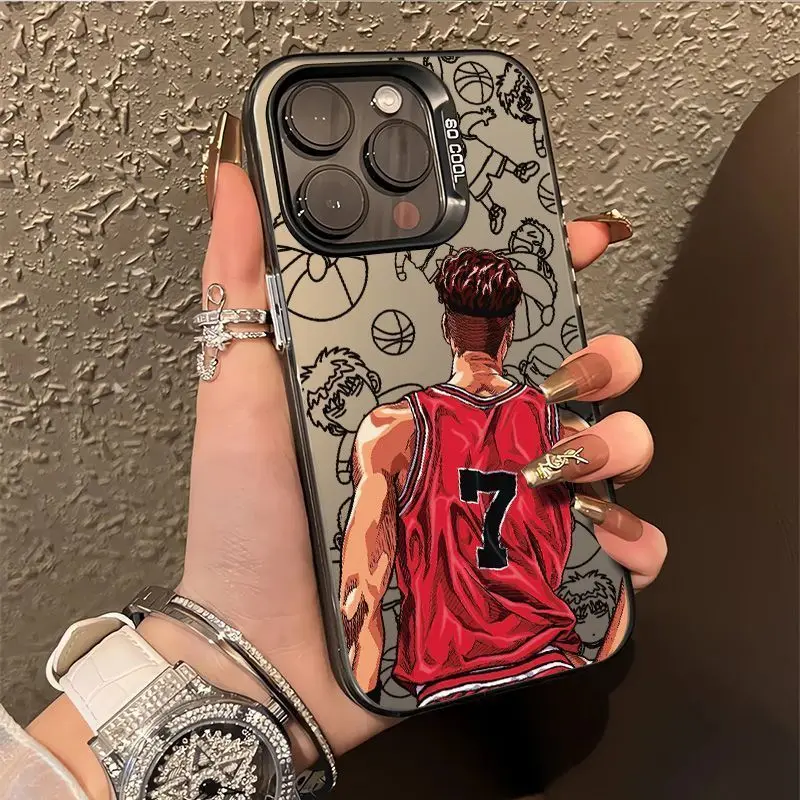 Original Hot Anime Slams Dunk Phone Case For iPhone 16 15 14 13 12 11 Pro Max X XR XSMAX 8 7 Plus Candy Shockproof Back Cover