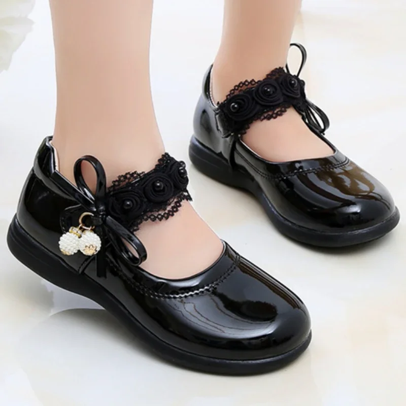 Kids Black Soft Sole Shoes 3