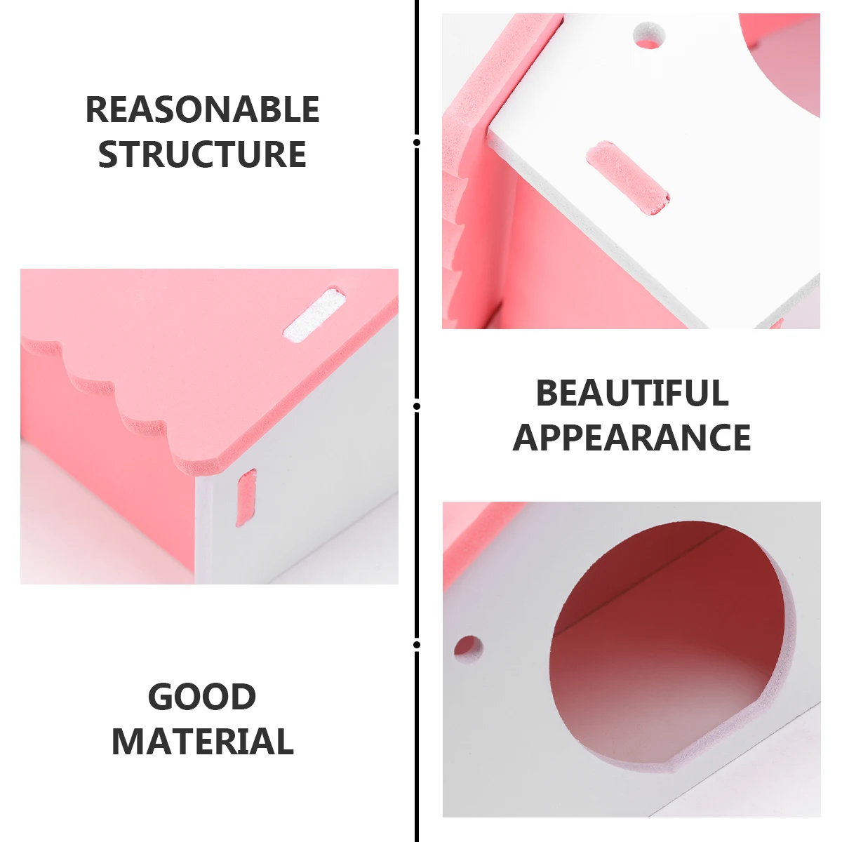 

1Pcs Hamster Bed Smooth Washable Nest Breathable Lightweight Durable Pet Small Animal Home Hamster House