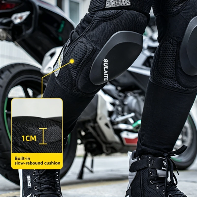 SULAITE Motorcycle Motocross Riding Cycling Pro Knee Guard Enduro Elbow Pads Bike mx Downhill Roller Skating Protector Equipment view 4