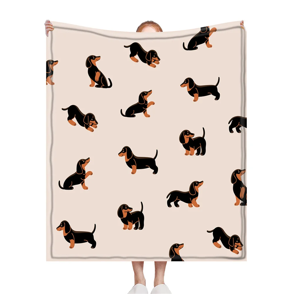 

1 шт., одеяло из микрофибры для таксы, супер мягкое одеяло для кровати, покрывало для дивана, декоративное зимнее теплое одеяло для кемпинга, пикника