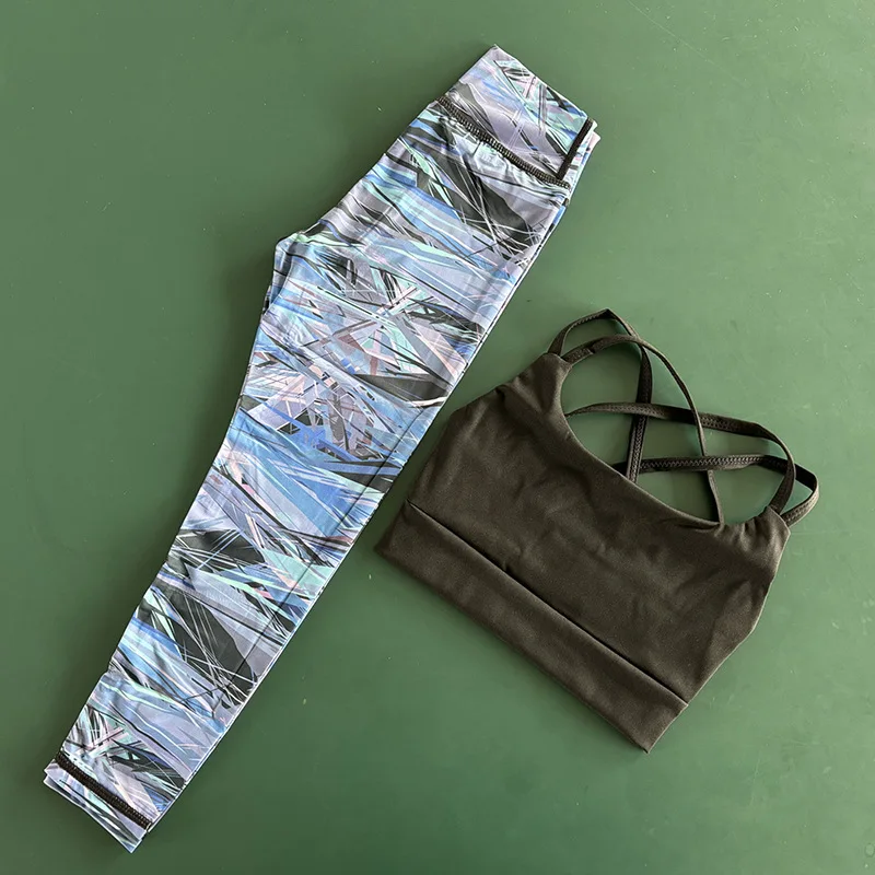 

Quick Dry Sports Bra and Leggings Set for Girls Breathable Outfit Dance Running, Workout, Teens, Kids Sportswear, Gym Wear 2Pcs