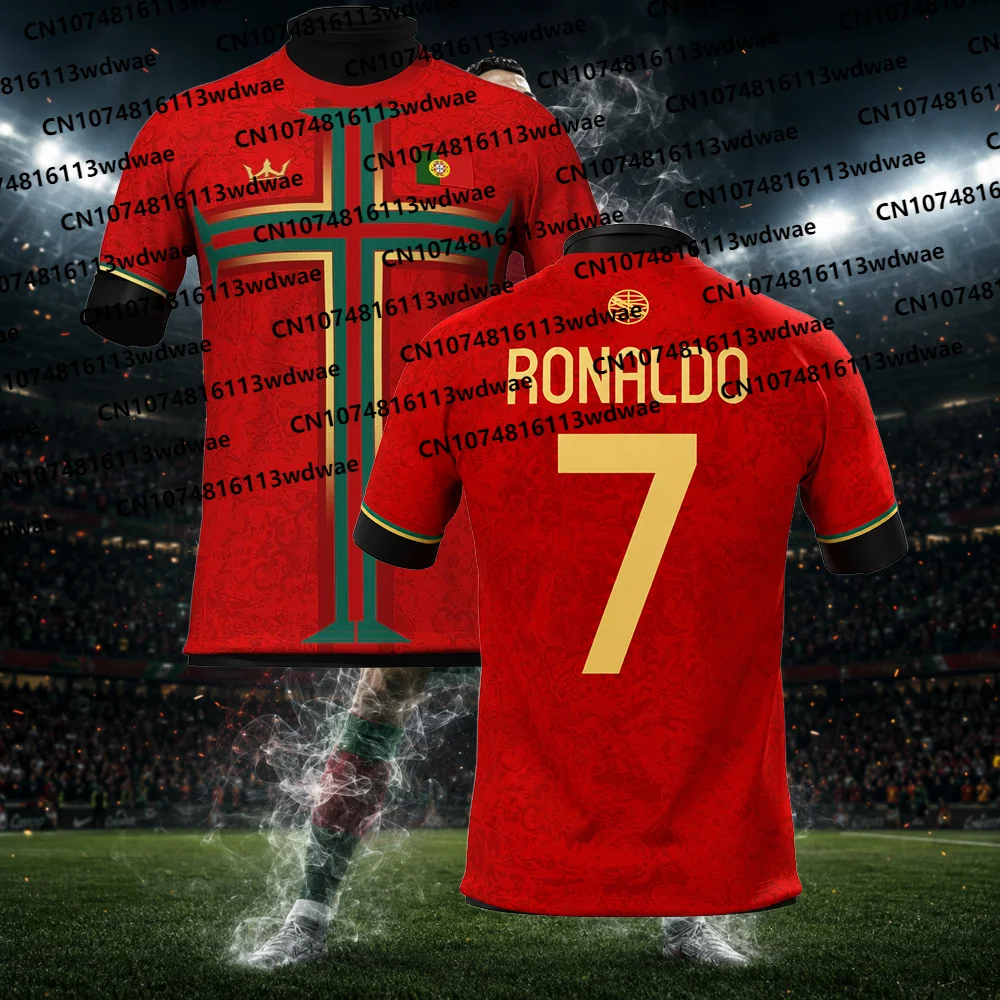 2026 New Portuguesa Football Jersey Quick-Drying Ronaldo 7 Jersey Outdoor football training suit Special Edition Kid T-shirt view 2