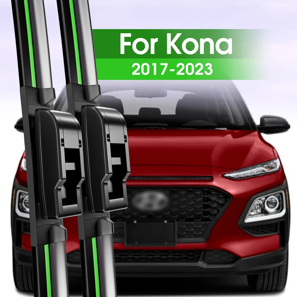 

2pcs Front Windshield Wiper Blades For Hyundai Kona 2017-2023 2018 2019 2020 2021 2022 Windscreen Window Accessories