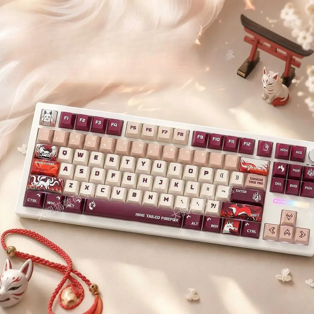 Nine-Tailed Fox Dye-Sublimation PBT Keycaps Cherry Profile for MCHOSE AULA Mad Catz MX Mechanical Keyboards
