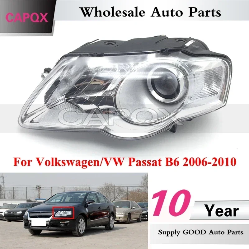 Halogen CAPQX do Volkswagen/VW Passat B6 2006-2010 przedni zderzak samochodowy reflektor lampa czołowa lekka latarka czołowa