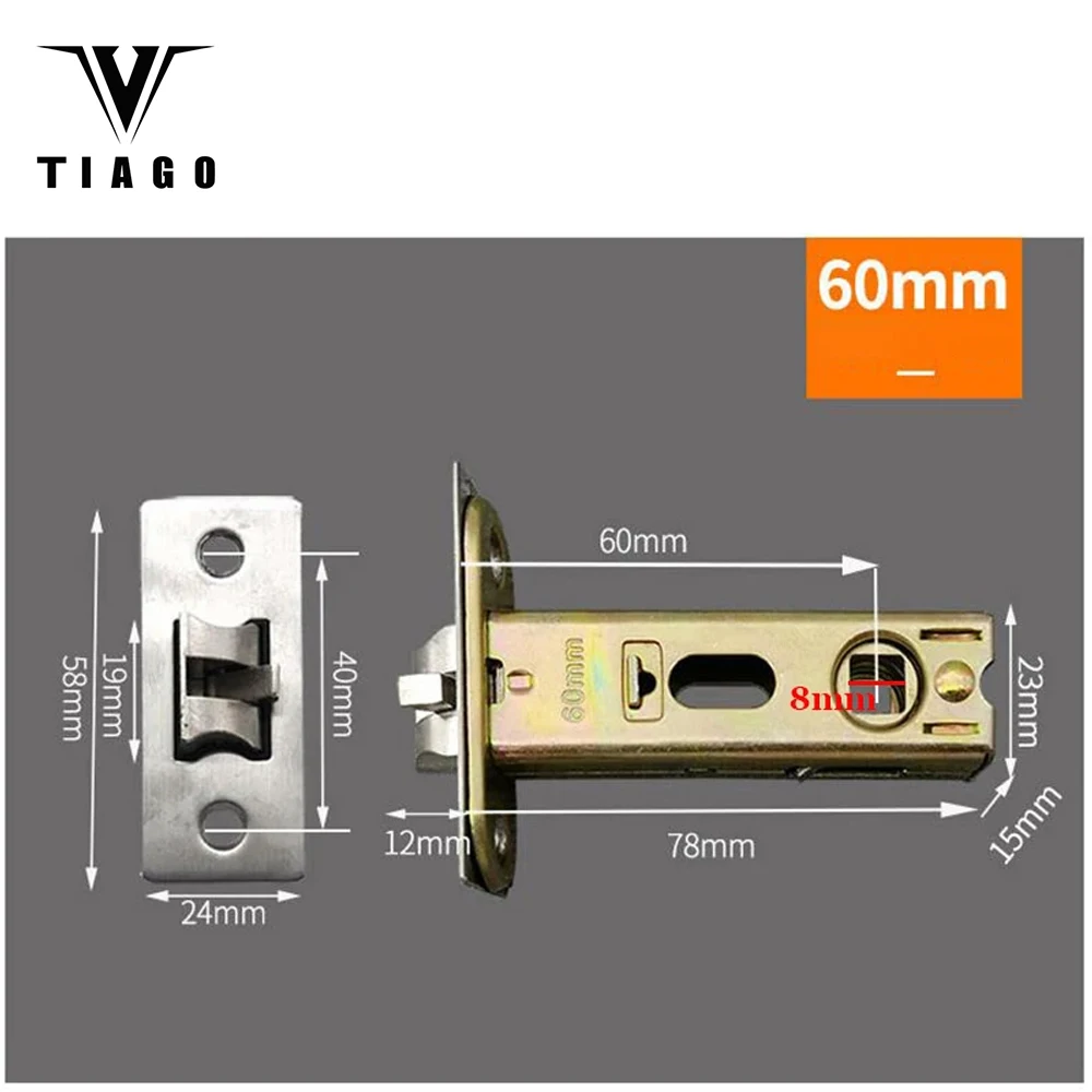 Аксессуары для домашнего противоугонного замка, 60 мм, 50 мм, 70 мм, 45 мм или 60–70 Регулируемая одинарная защелка для защиты от кражи ручки