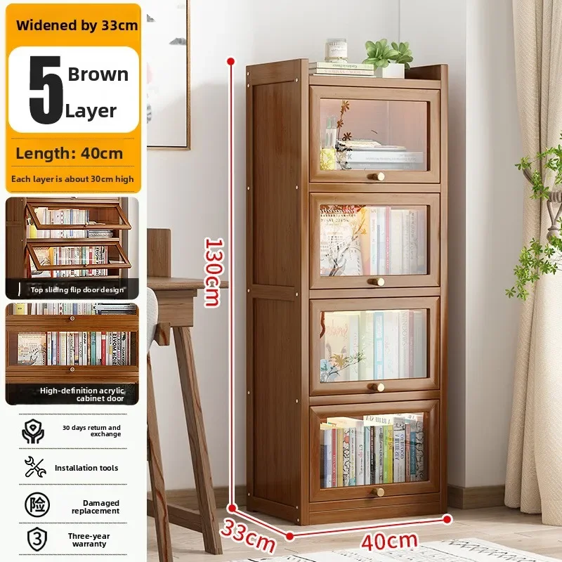 

Популярный в интернете простой домашний книжный шкаф-стеллаж от пола до потолка для детской комнаты, настенный шкаф для хранения книг