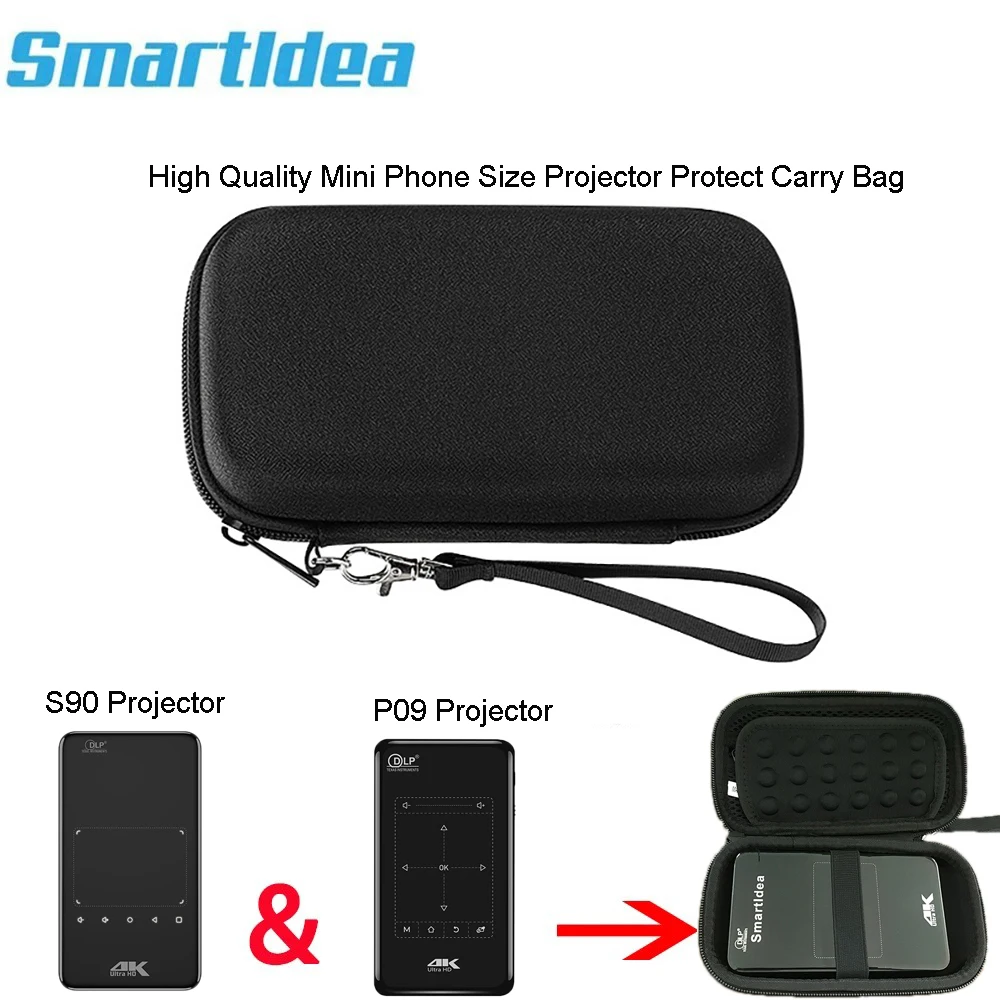 

High Quality EVA Mini phone size projector carry bag S90 P09 mobile projector storage bag handheld pocket projector protect case