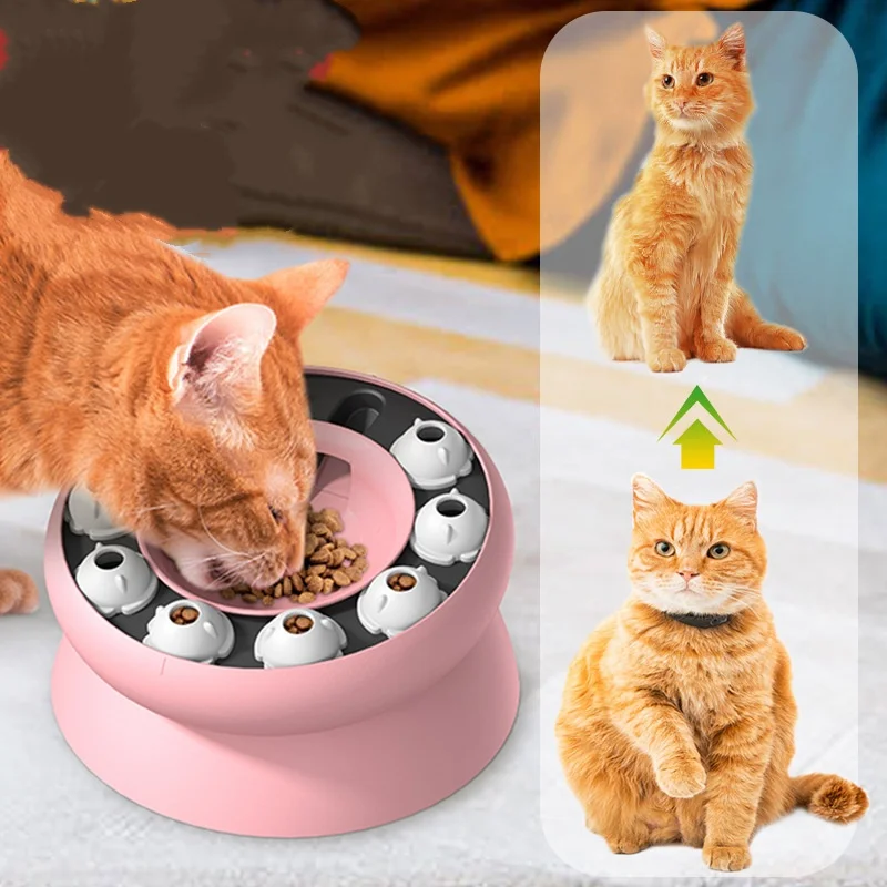 

Интерактивные игрушки для кошек, медленная кормушка, миска-головоломка, кормушка для домашних кошек, игрушка для домашних животных, помощь для пищеварения и ментальной стимуляции