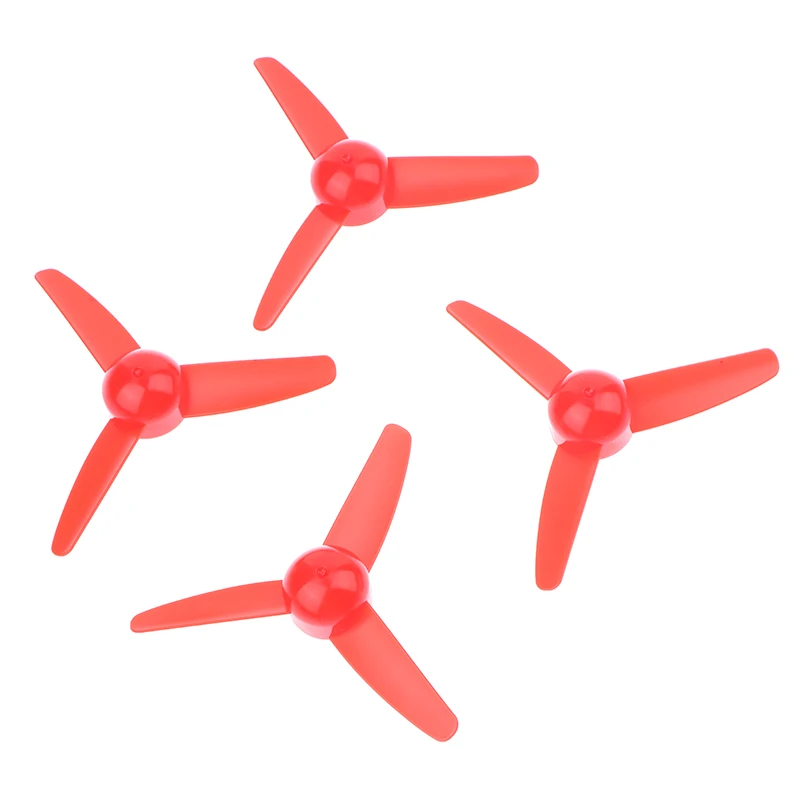 Brinquedos RC Three Leaf Paddle, Model Making Technology, Air Paddle, Acessórios de Energia, 2mm Buraco, 80mm, 10Pcs por conjunto