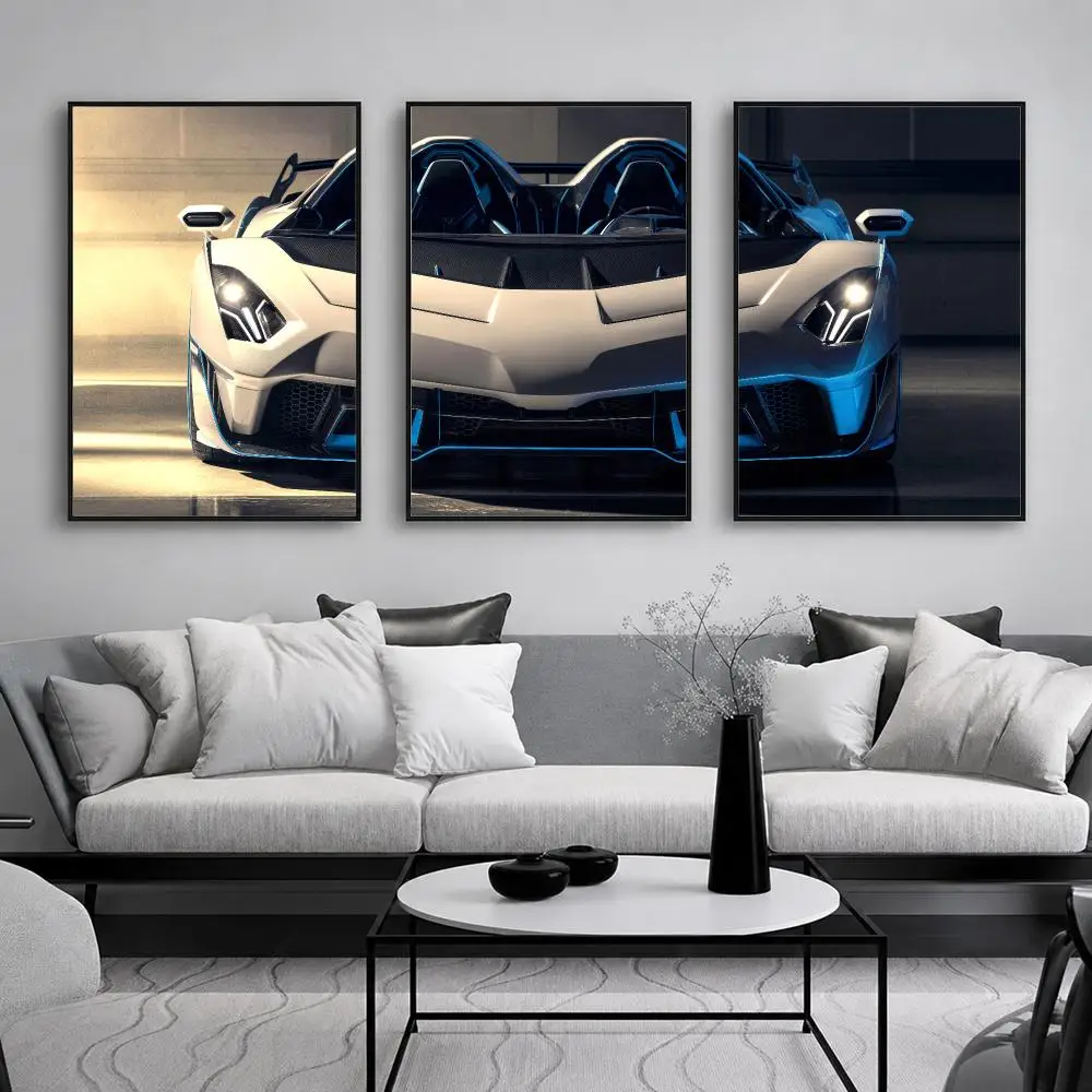 S-SC20 Aggressive Front Angle Painting Calligraphy Canvas Poster Set Wall Artwork for Bedroom Living Room Decorative Prints Gift