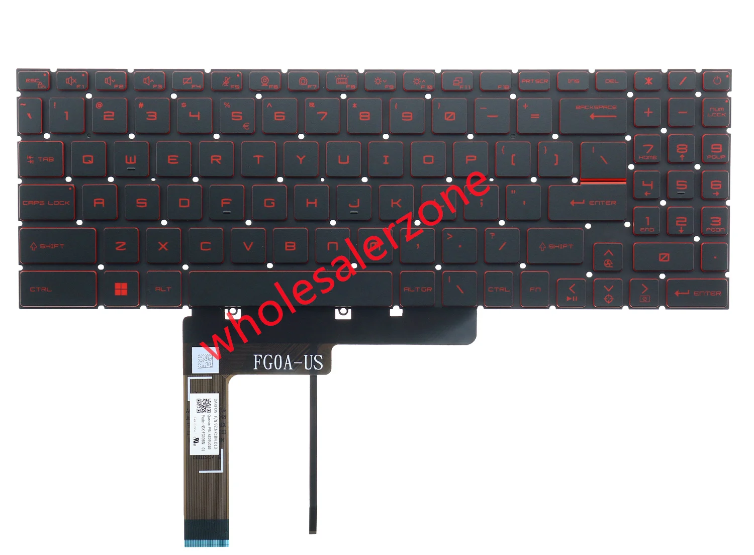 New US Red backlit keyboard for MSI MS-1581 MS-1582 MS-1583,Bravo 15 B5DD,15 B5ED Series,15 B5ED-020US,5DD-010US,B5DD-244 laptop
