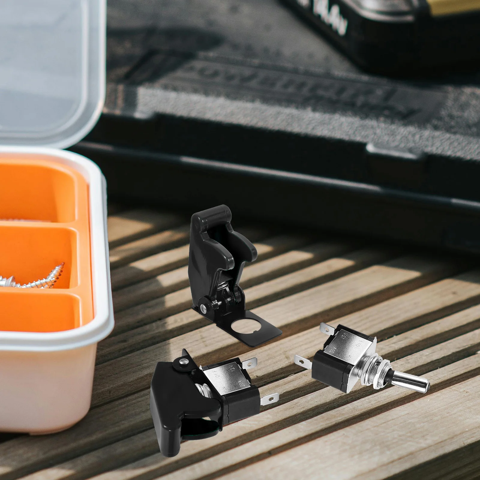 

2Pcs Toggle Switch Durable Iron Plastic Easy Install Stylish Design Safety Protection Toggle Switch Cover