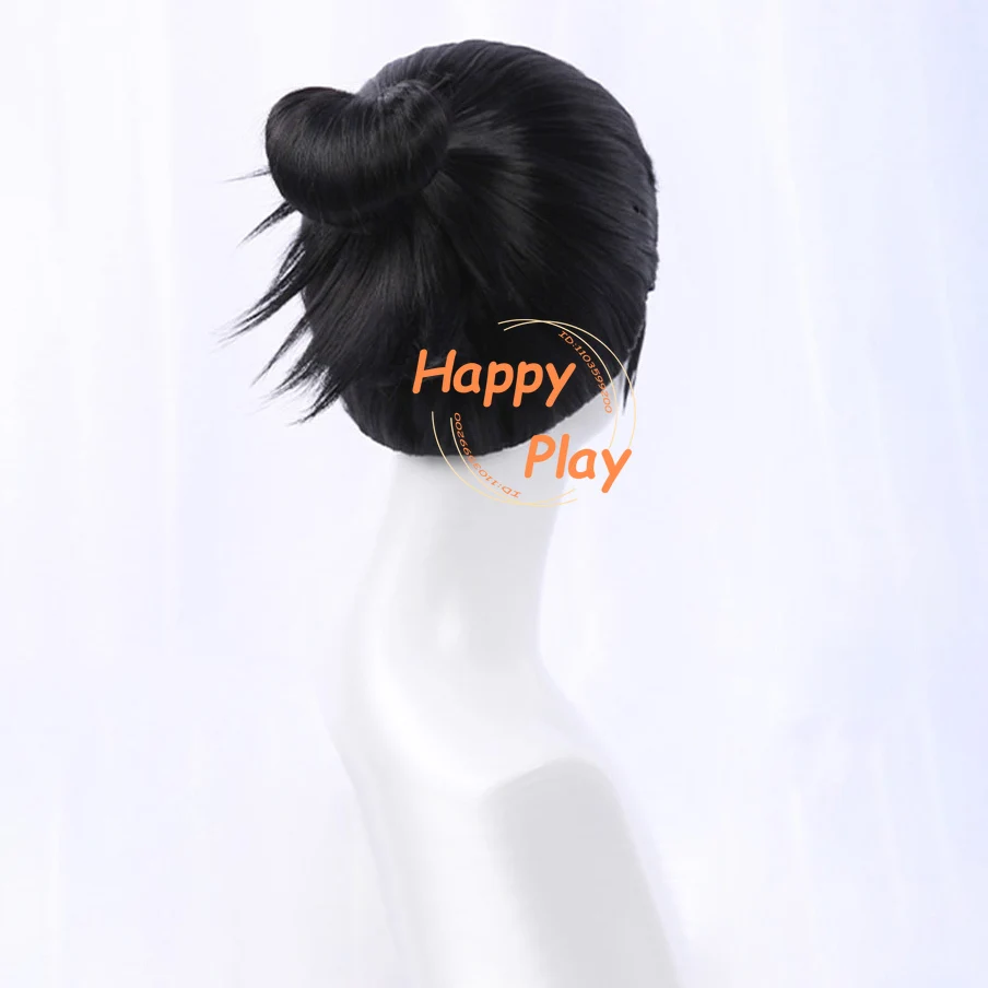 2 Types Geto Suguru Geto Anime Cosplay Wig Black Cosplay Wig With Earrings Heat Resistant Synthetic Hair Halloween Party Wigs