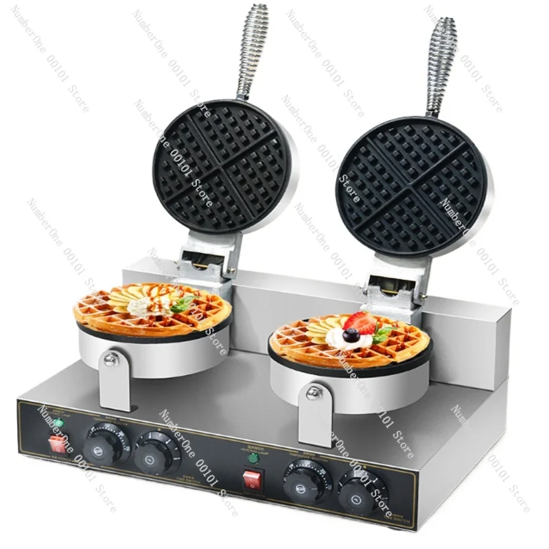 

Double Waffle Maker, Muffin Commercial Electric Baking Pan, Lattice Cake 220V/110V