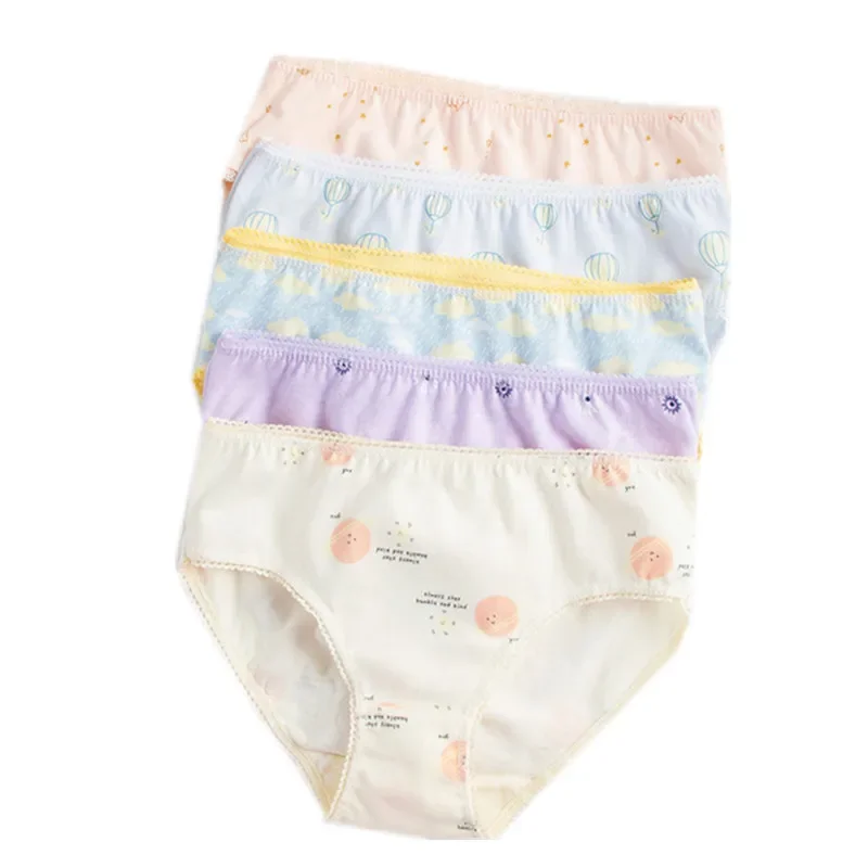 12pcs/Pack Baby Girls Underwear Cotton Panties Kids Short Briefs Children Underpants