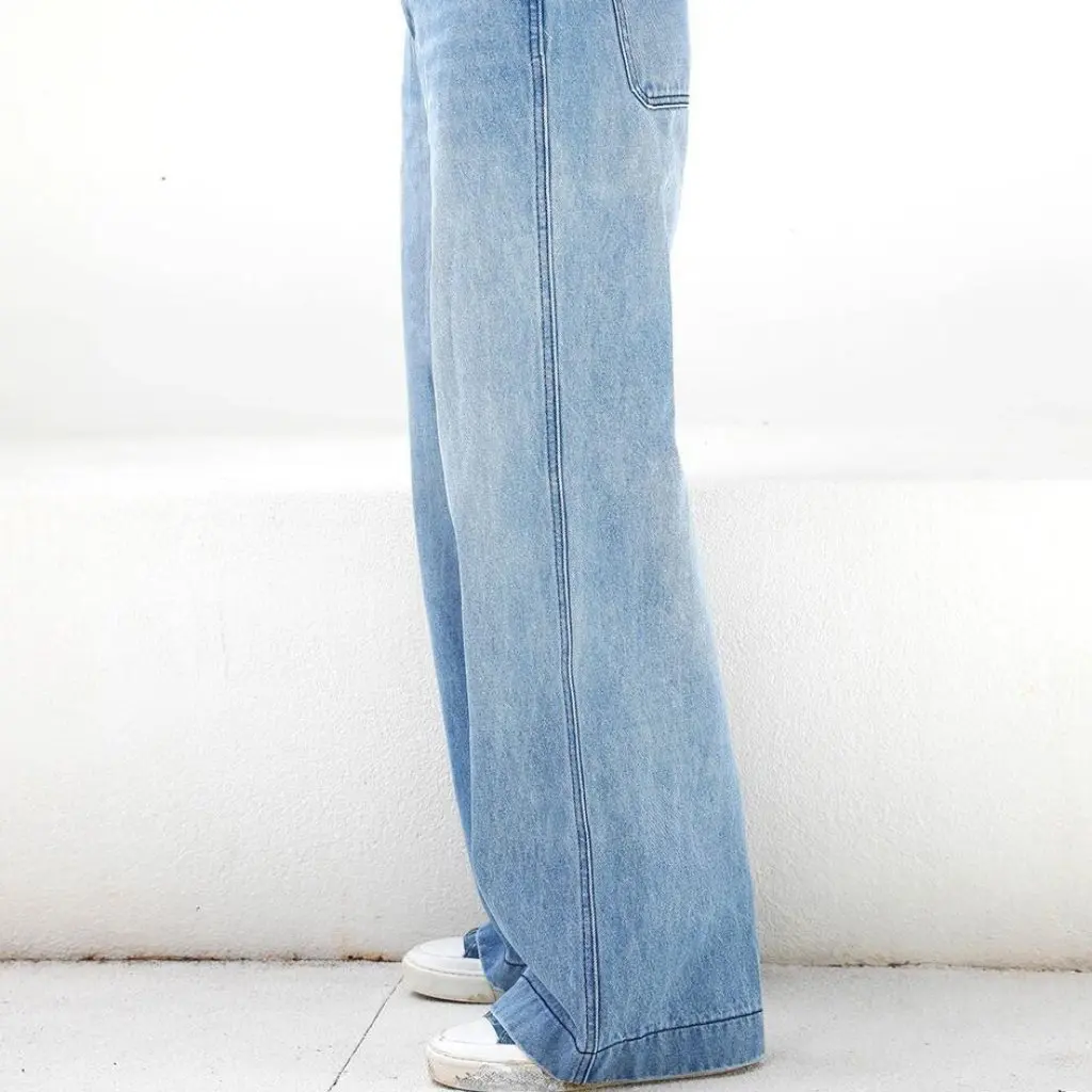 High Waist Loose Wide Leg Women's Jeans European And United States Style Comfortable Fit Mop Jeans for Women