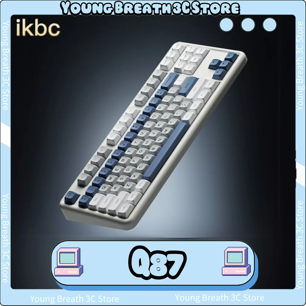 IKBC Q87 Mechanical Keyboard 3 Mode Wireless Keyboard Gasket Keyboard RGB Hot Swappable Gaming Keyboard PC Custom Accessories