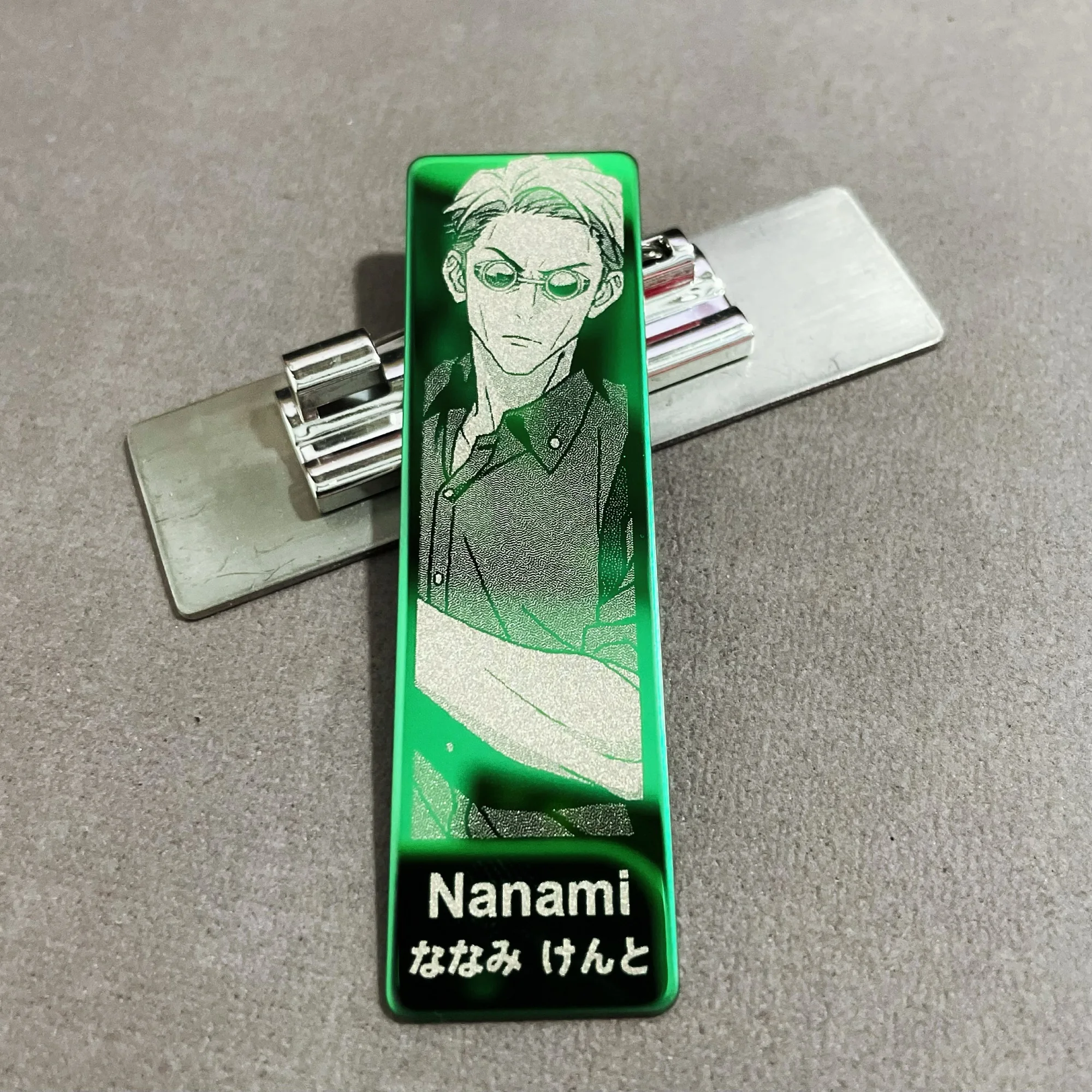 Anime Jujutsu Kaisen Nanami Kento Cosplay Metal Mirror Badge Emblem Medal Pin Tabard Brooch Breastpin Satchel Ornament Xmas Gift