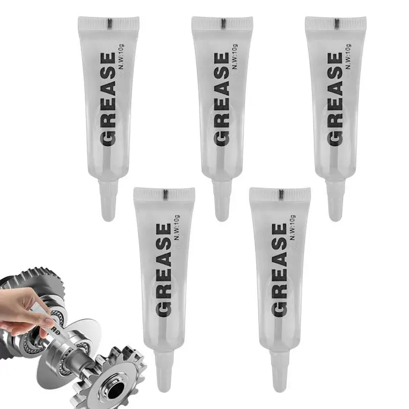 

Grease Tube Lithium Rustproof 5Pcs Bicycle Bearing Synthetic Grease Motorcycle Grease Multipurpose Automotive Grease For Metal