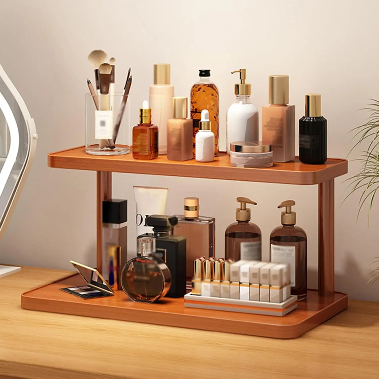 Desktop Shelf Rack Tabletop Shelves Multipurpose Elegant Bookshelf Cup Storage Rack For Dorms Pantry Desk Accessories Bedroom - view 6