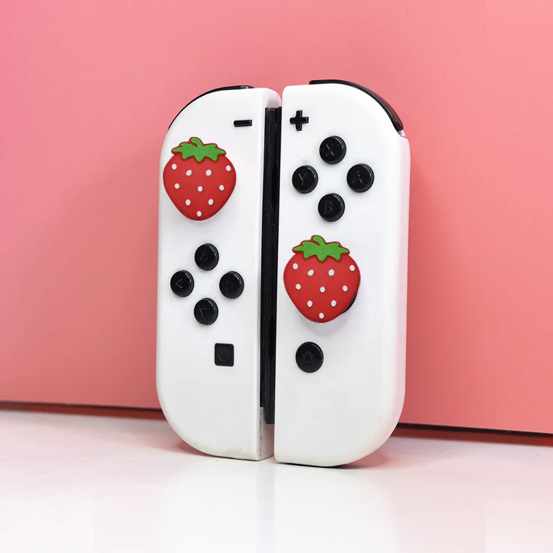 2 sztuki silikonowych nakładek na palce z gumy silikonowej, odpowiednie dla kontrolera Nintendo Switch Lite OLED Joy Con, wzmocnienie nakładki joysticka