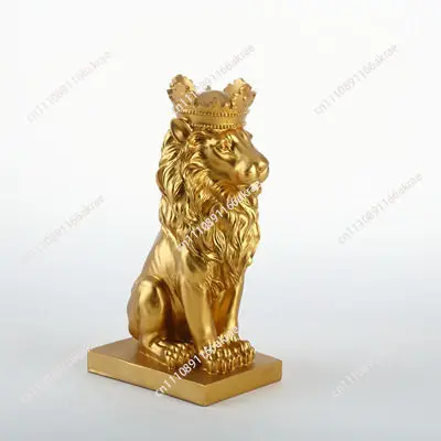Nordic modern minimalist lion sculpture ornaments, animal artworks, home accessories, living room soft handicrafts