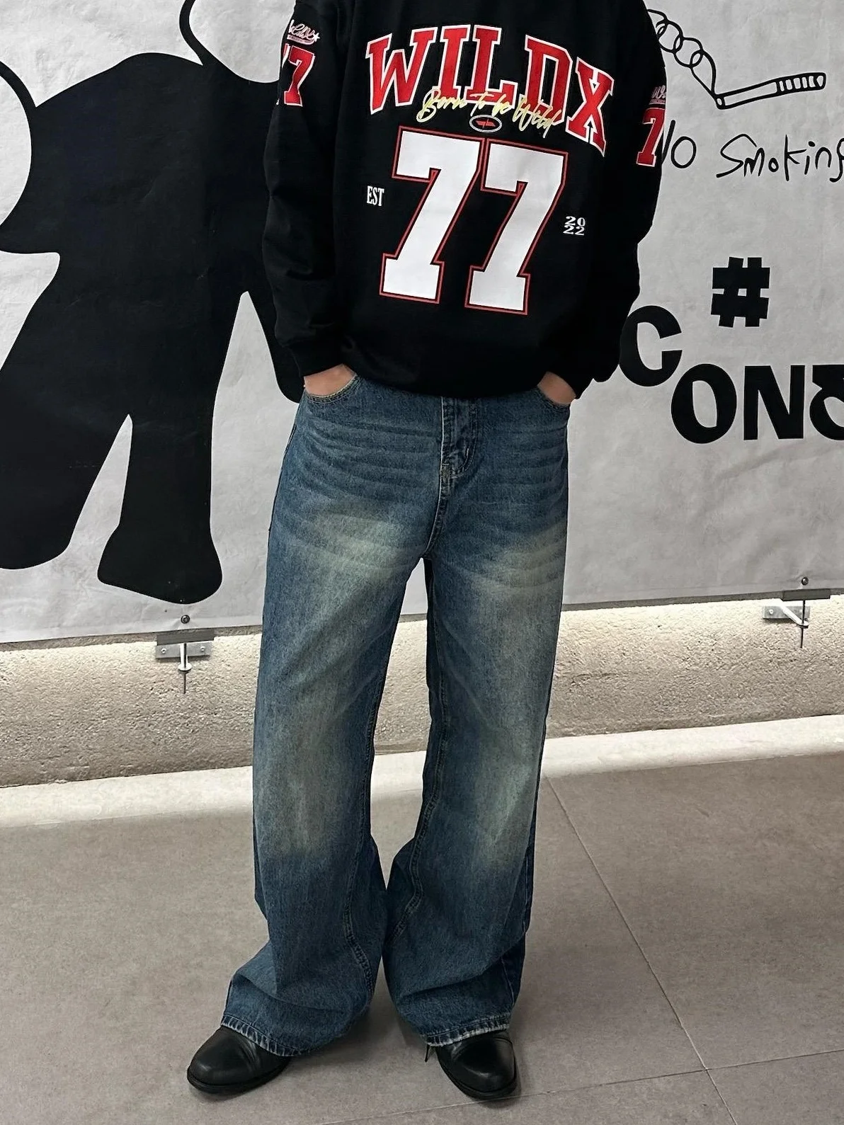 

Мужские джинсы в американском ретро-стиле, синие, с эффектом градиентной стирки, прямого свободного кроя, повседневные, износостойкие, с эффектом водной стирки